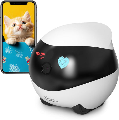 SE Familybot 1080P Movable Pet Camera Robot - Battery-Operated, Auto-Recharge, Night Vision, 2-Way Talk, APP Control, Indoor Security Solution